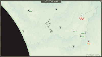 The sector map as seen in the game.